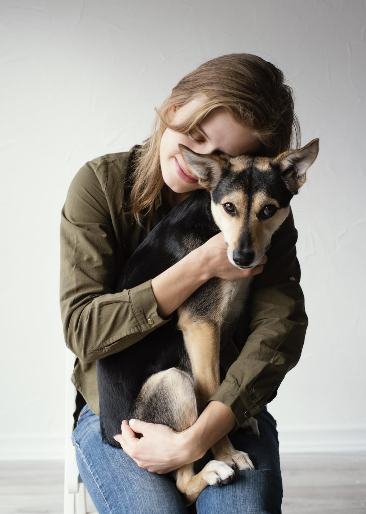 vrouw met hond